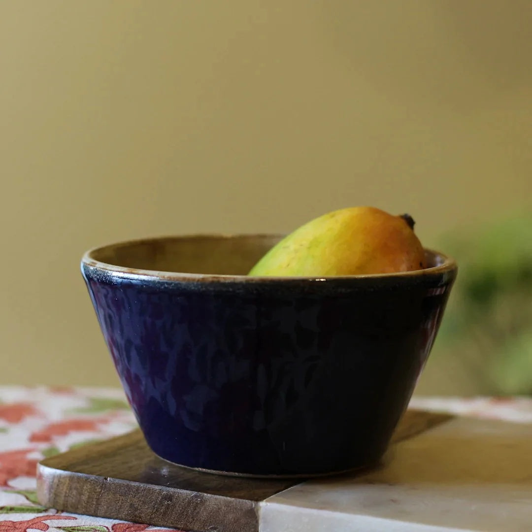 Stoneware Snack Serving Bowl