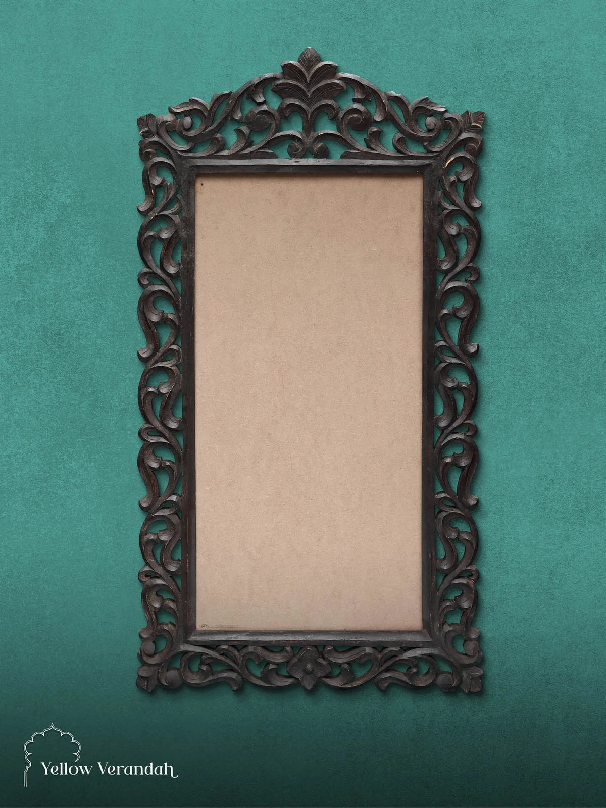 Victorian Wooden Carving Mirror
