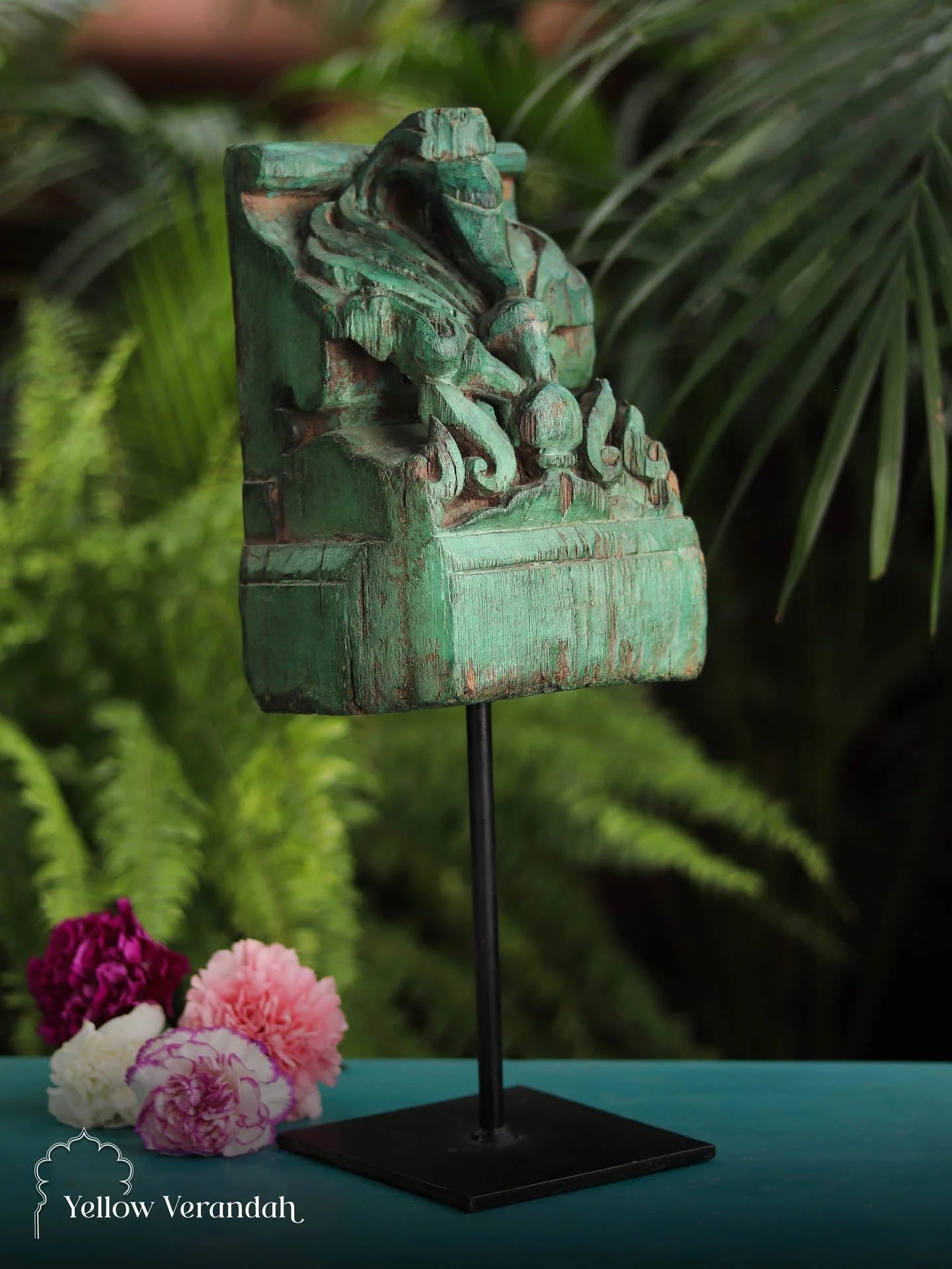 Antique Wooden Carving on Stand