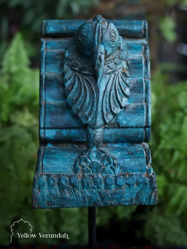 Antique Wooden Carving on Stand