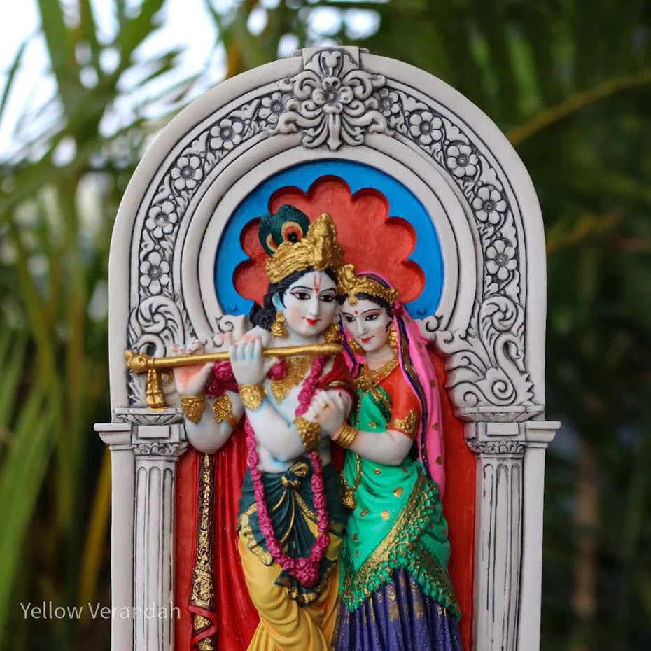 Radha Krishna Sculpture - Marble God Statue