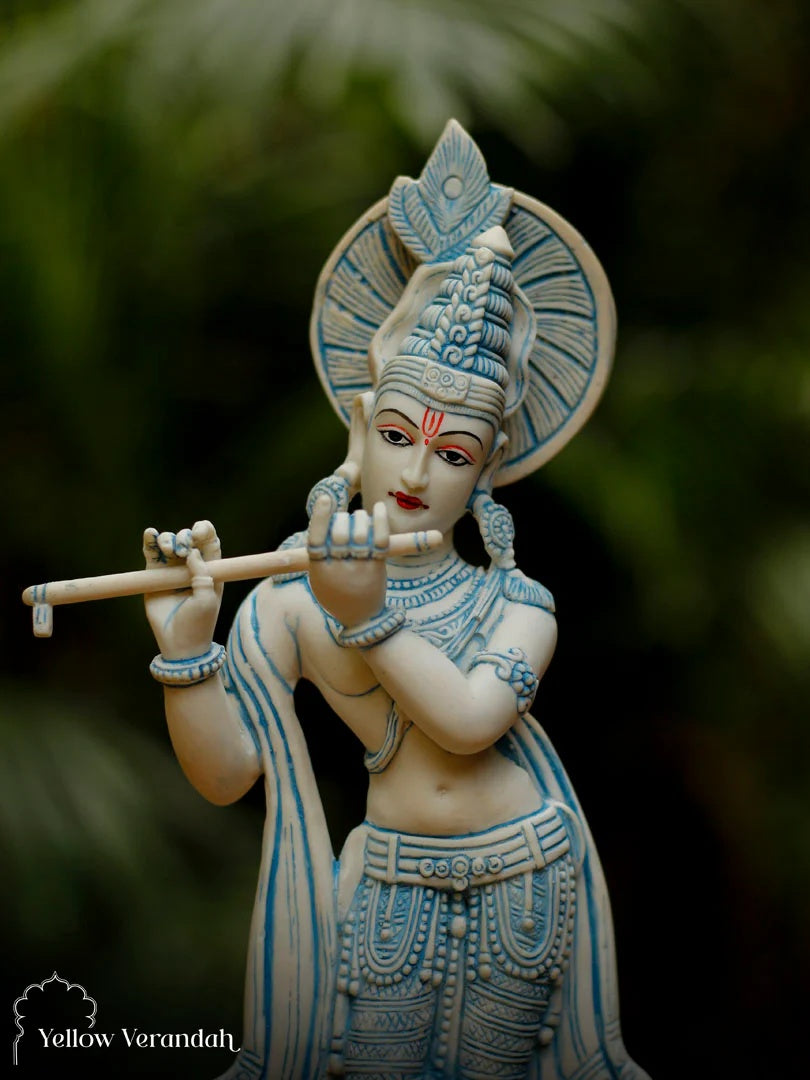 Krishna Sculpture - Marble God Statue