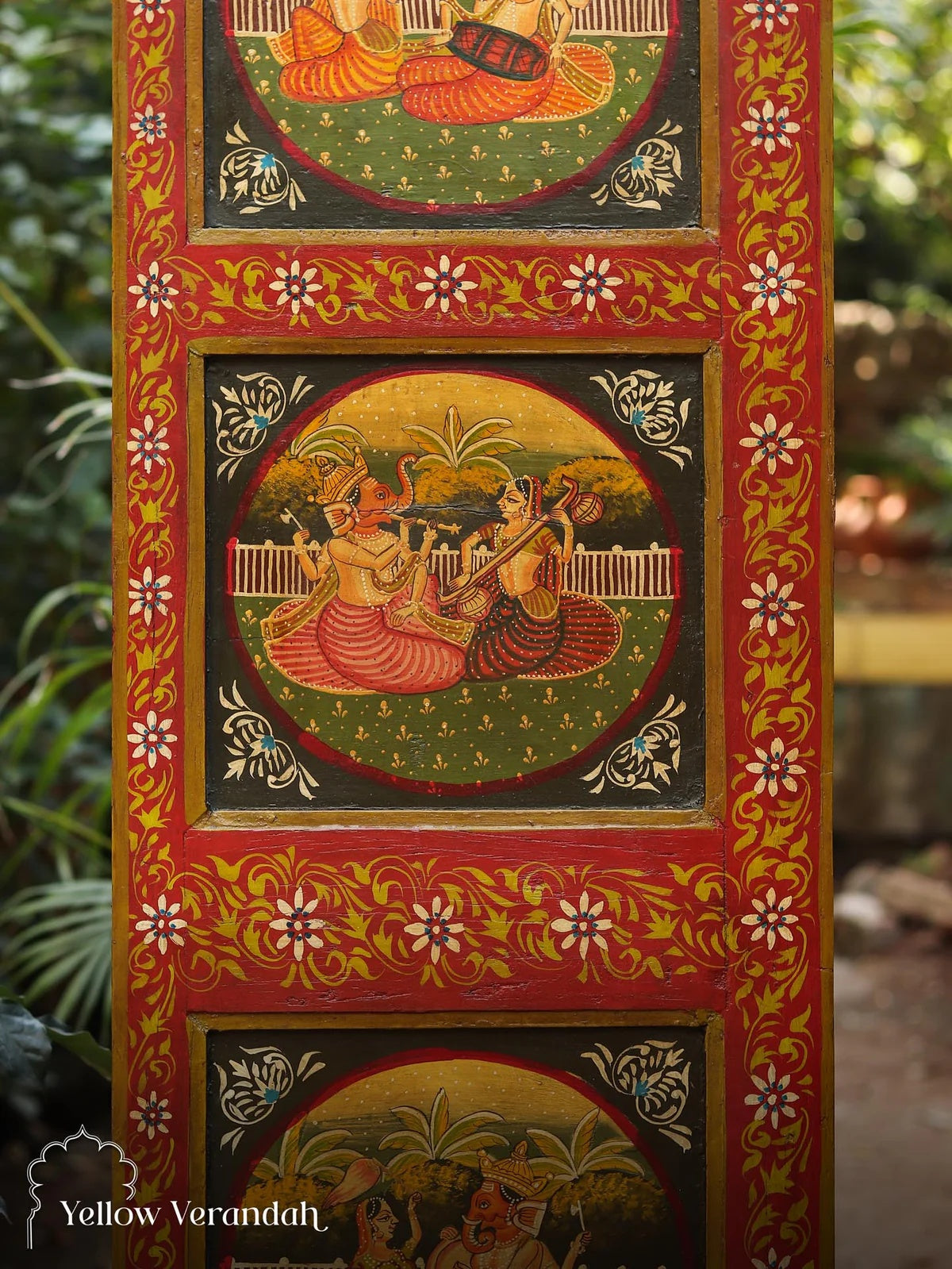 Vintage Wooden Handpainted Door Panel (Single)