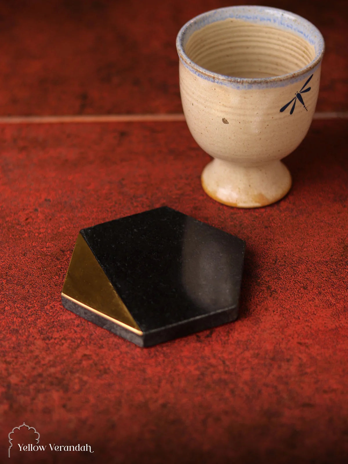 Marble Brass Coaster