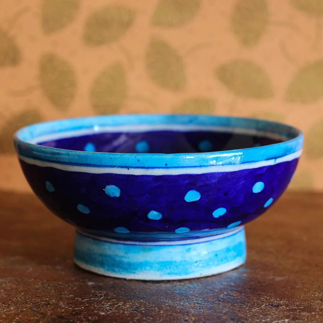 Blue Pottery Snack Bowl
