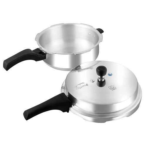 Prestige Deluxe Plus Aluminium Outer Lid Pressure Pan, Silver