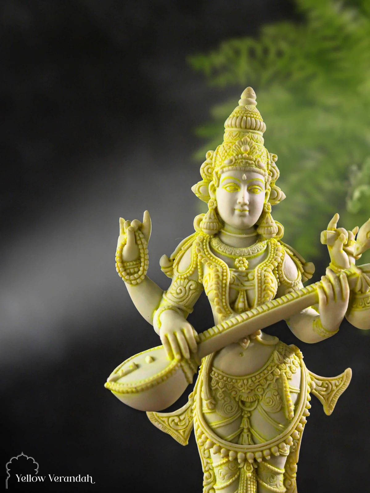 Saraswati Sculpture - Marble God Statue