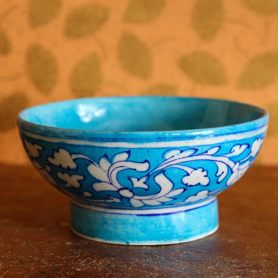 Blue Pottery Snack Bowl