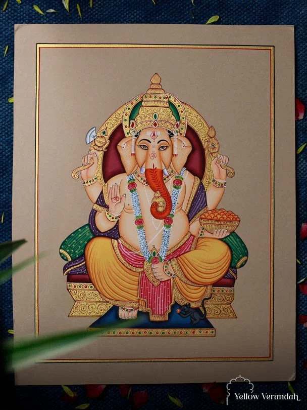 Original Pichwai Painting - Ganesh