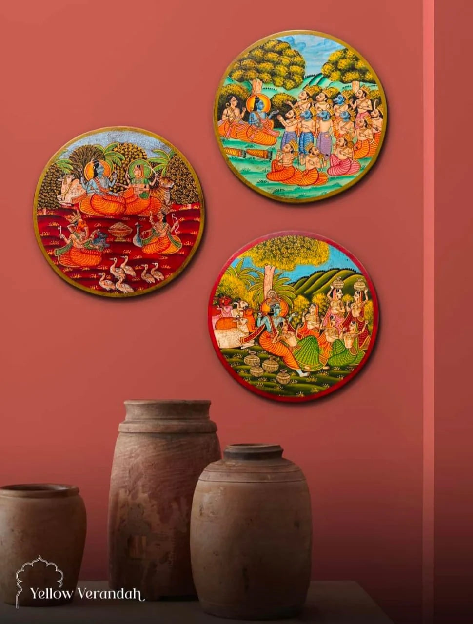 Pichwai Handpainted Wall Panel - 13"