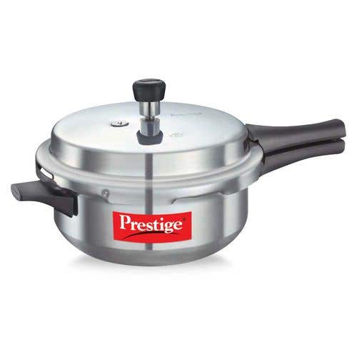 Prestige Popular Virgin Aluminium Pressure Cooker, (Silver)