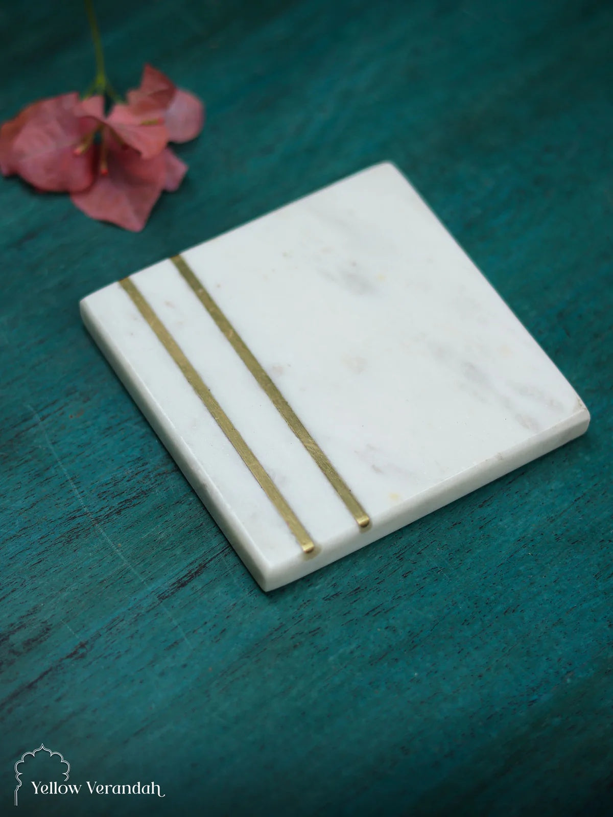 Marble Brass Coaster