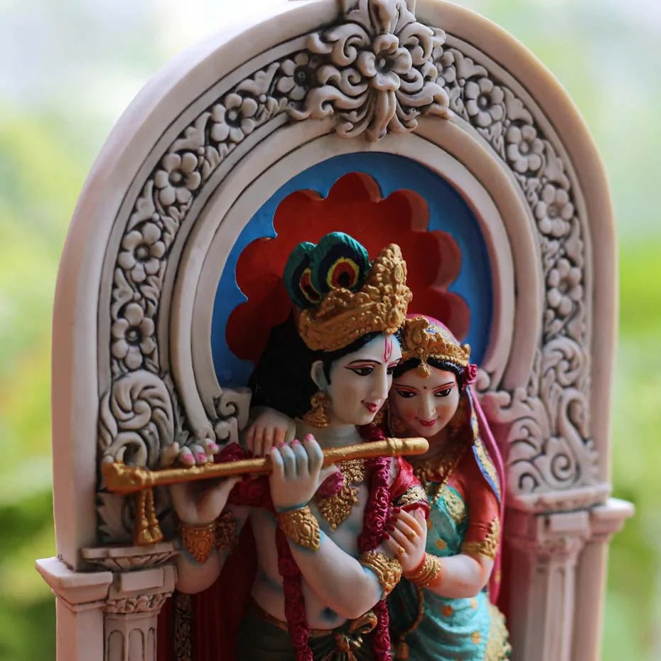 Radha Krishna Sculpture - Marble God Statue