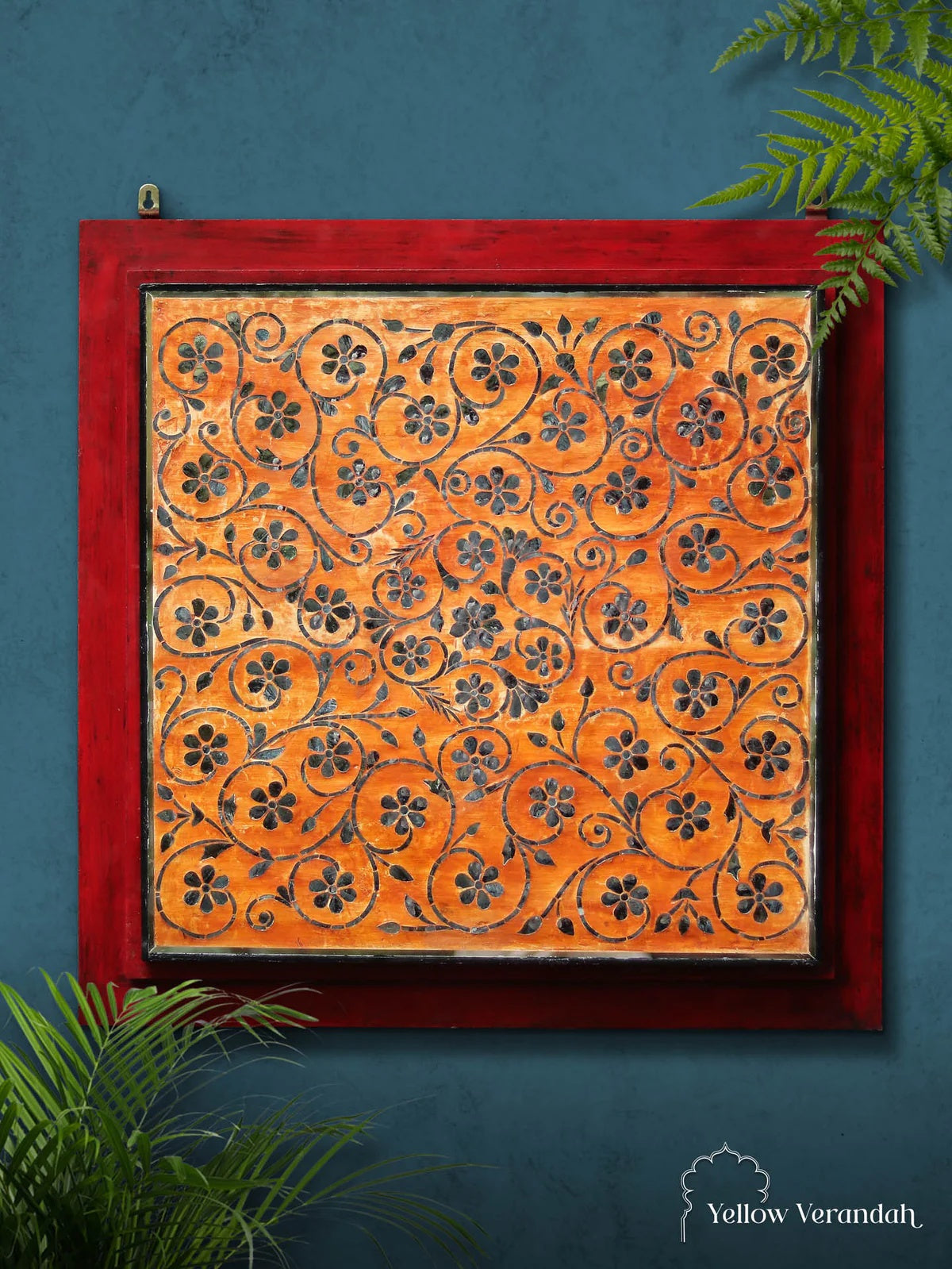 Wooden Carving Tikri Wall Frame