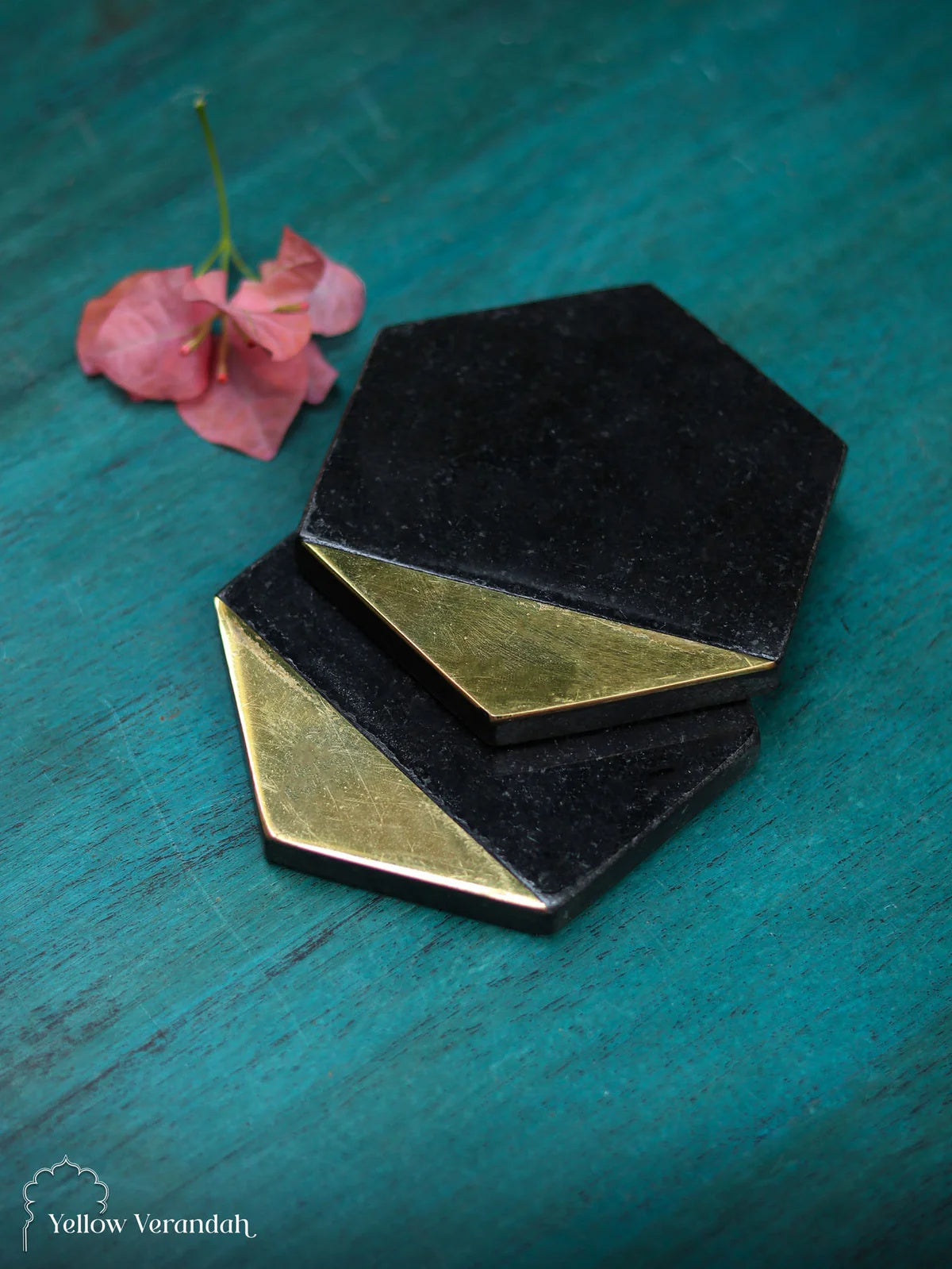 Marble Brass Coaster