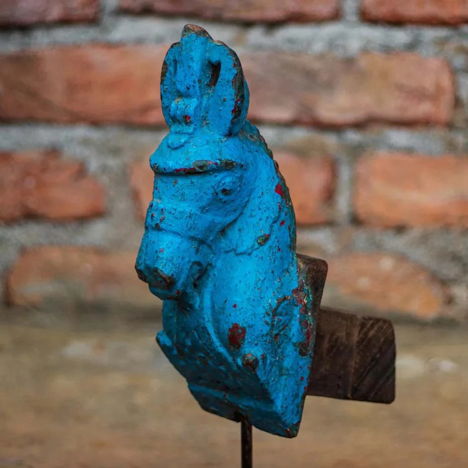 Antique Wooden Horse on Stand