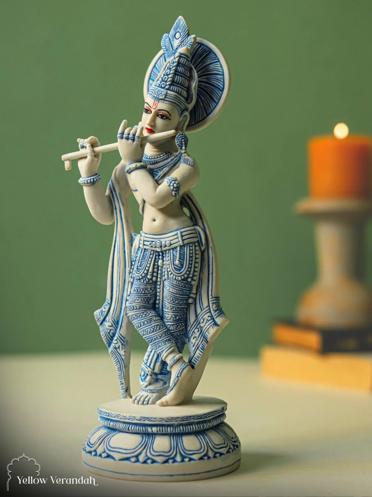 Krishna Sculpture - Marble God Statue