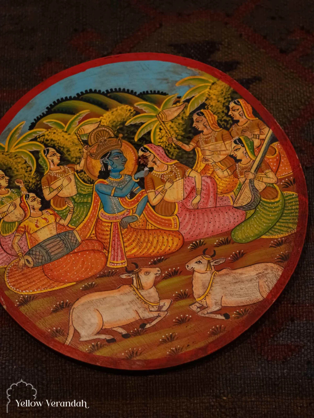 Pichwai Handpainted Wall Panel - 13"