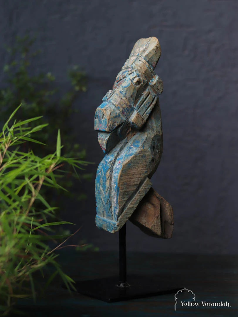 Antique Wooden Horse on Stand