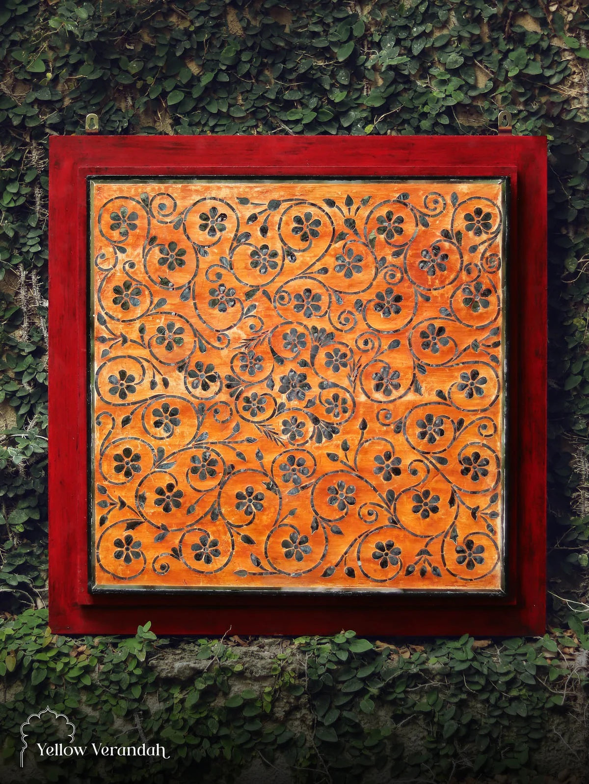 Wooden Carving Tikri Wall Frame