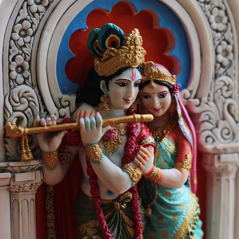 Radha Krishna Sculpture - Marble God Statue