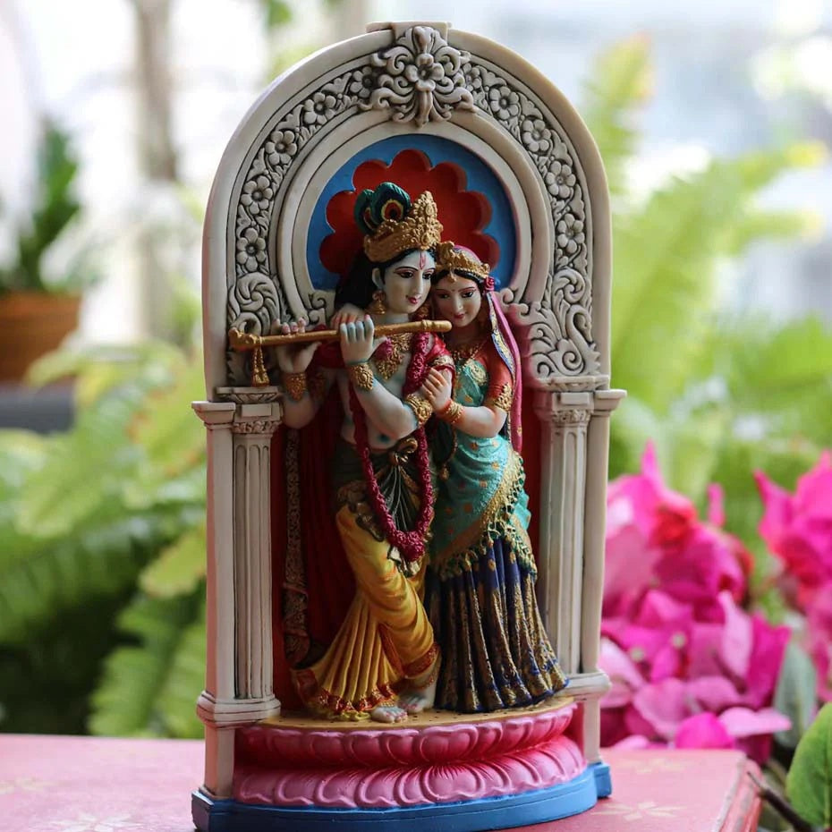 Radha Krishna Sculpture - Marble God Statue
