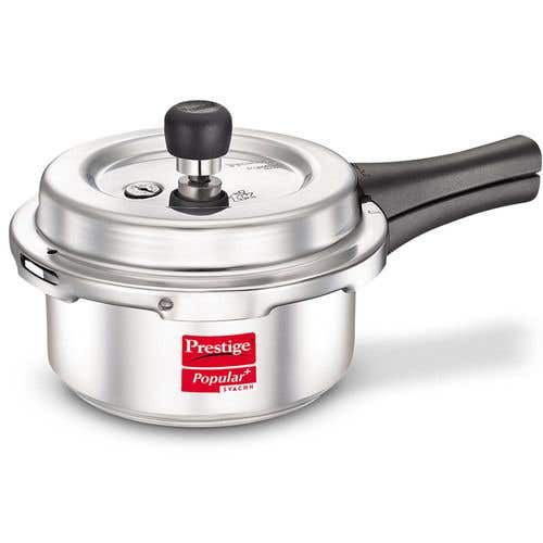 Prestige Popular Plus Svachh Virgin Aluminium Spillage Control Pressure Cooker (Silver)