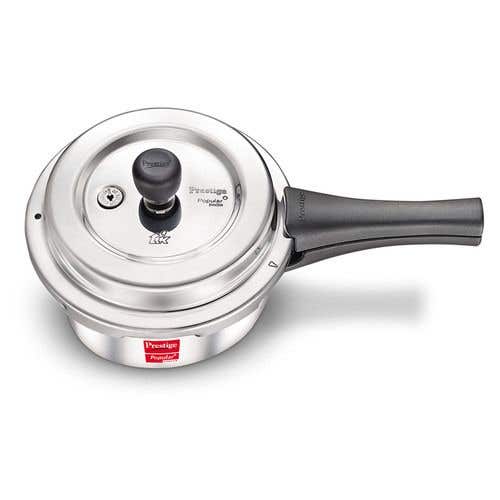 Prestige Popular Plus Svachh Virgin Aluminium Spillage Control Pressure Cooker (Silver)