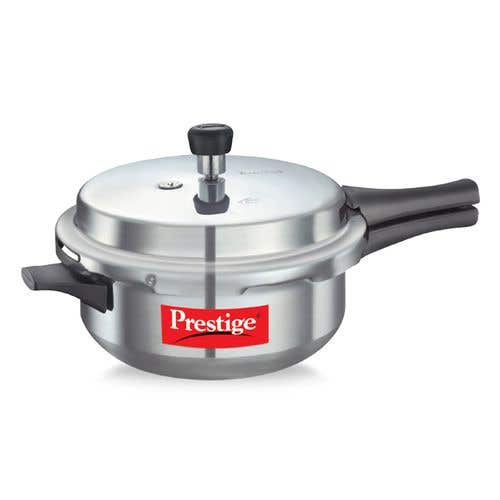 Prestige Popular Virgin Aluminium Pressure Cooker, (Silver)
