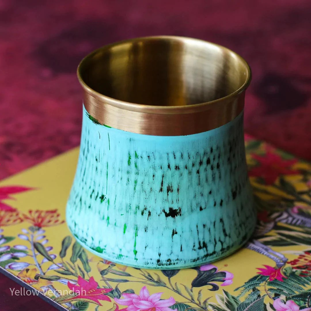 Pure Brass Patina Sharbat Glass